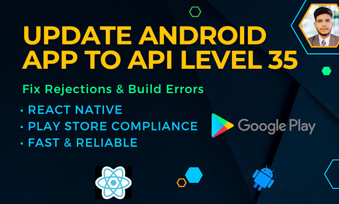 Update je react native android app naar api level 35