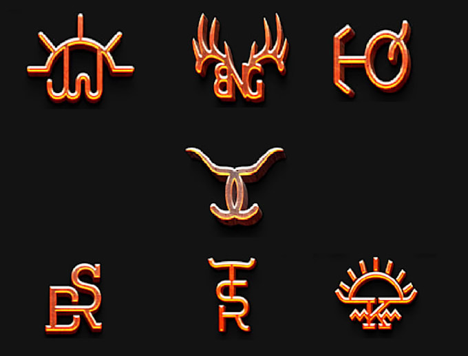 do western cattle brand design and ranch logo design