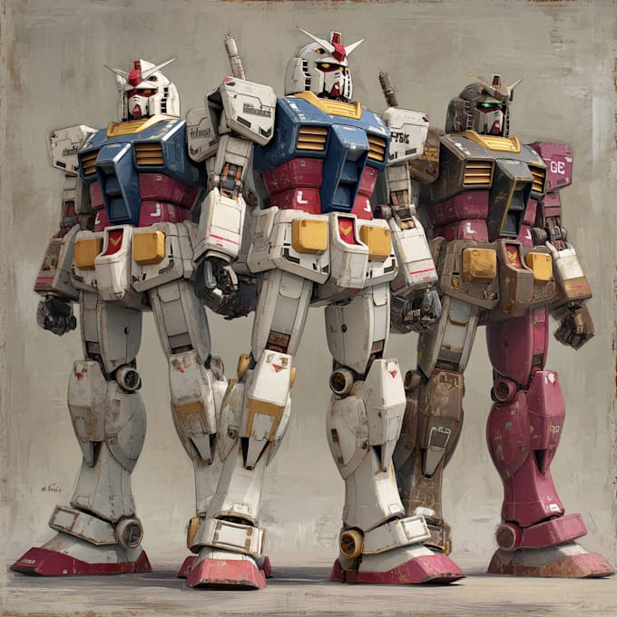 draw gundam, transformer, robot, armor, and mecha, concept