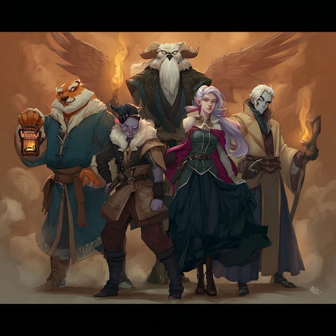 draw your dnd party