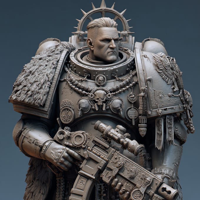 do 3d character model, warhammer 40k, tabletop, 3d model for 3d printing