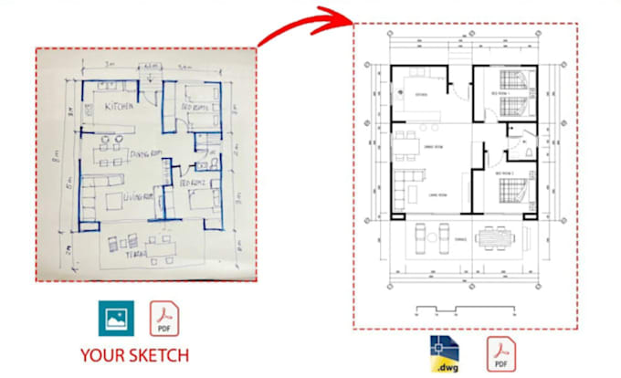 redraw 2d floor plan in autocad