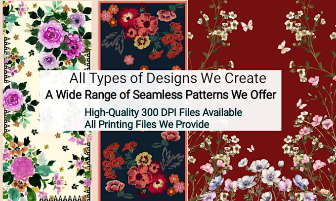 Design seamless and unique textile patterns for fabric prints by ...