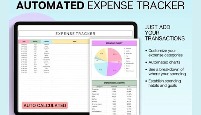 Do custom automated google spreadsheet excel inventory template budget ...