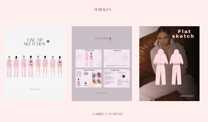 do your clothing brand sketches and teck packs