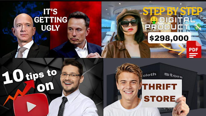 design attractive clickbait youtube thumbnail