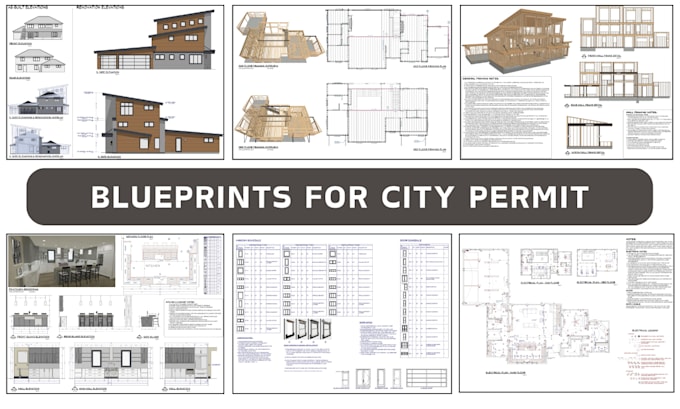 create architectural drawing, permit blueprint in chief architect very fast