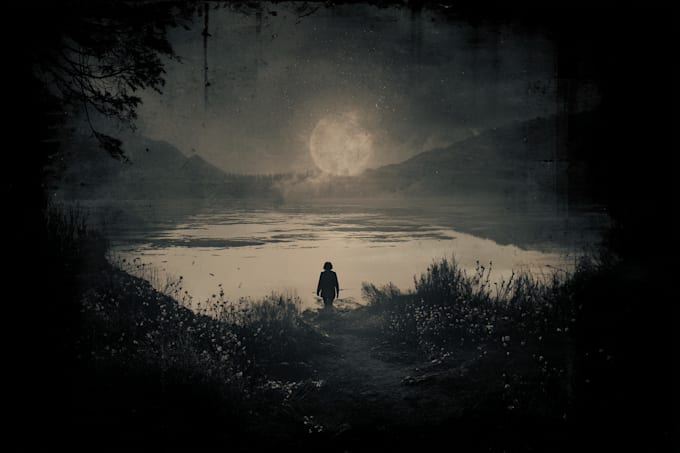 create dark custom album cover