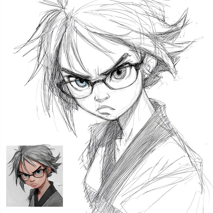 draw a character in manga style