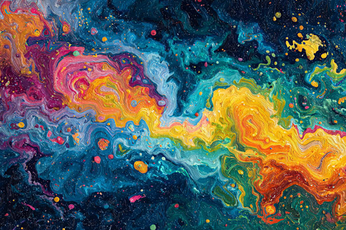 create digital oil abstract art
