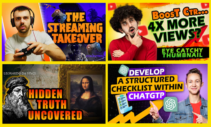 design amazing , miniature , best youtube thumbnail design