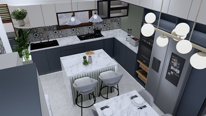 do interior design with 2d plans and 3d views