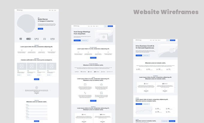 do UX wireframe mockup design and user flow for mobile and website