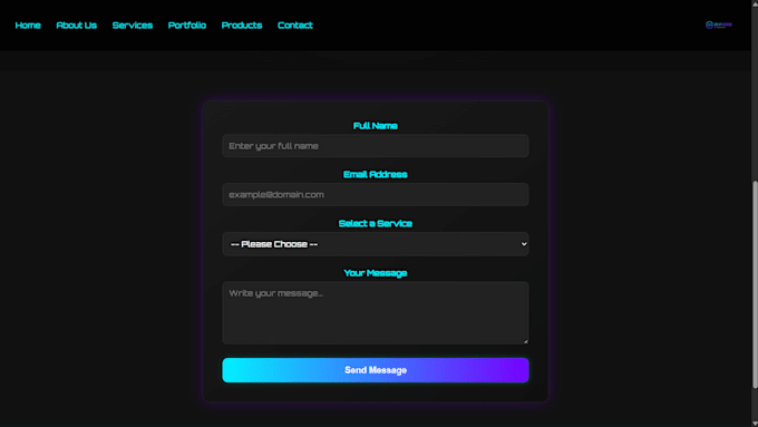 develop a professional full stack website with modern UI