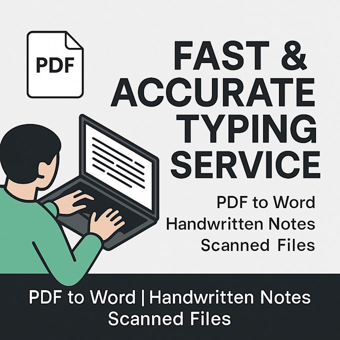 professional typing from handwritten scanned documents