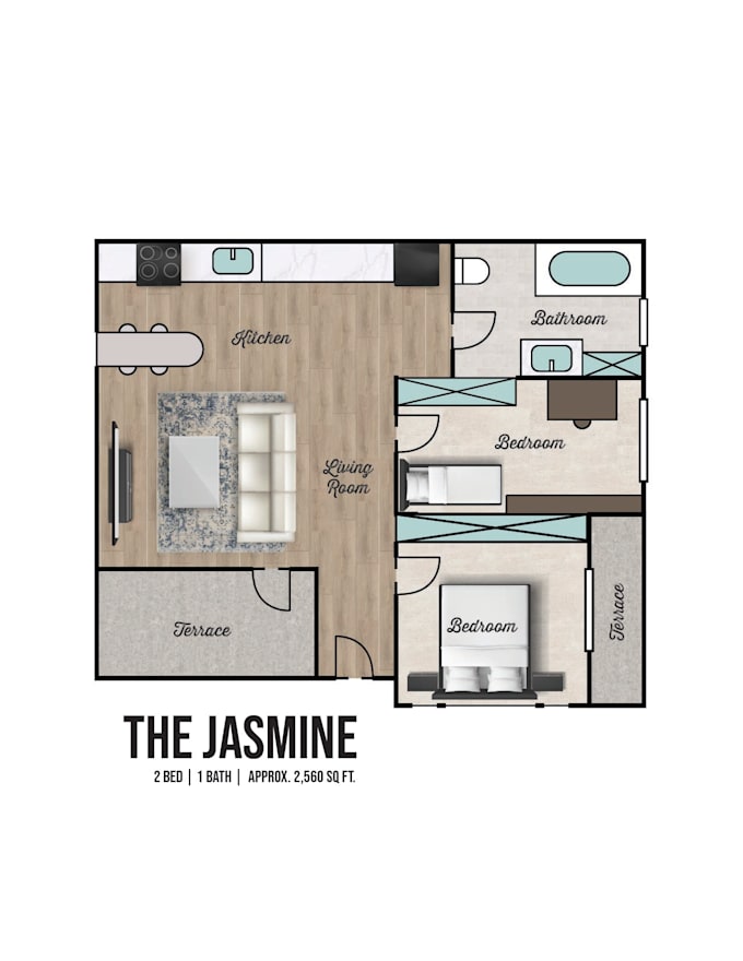 create a color floor plan