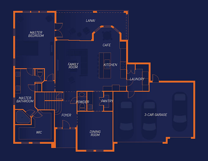 create a color floor plan