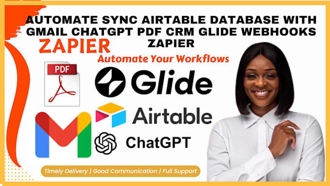 automate sync airtable database with gmail chatgpt pdf crm glide webhooks zapier