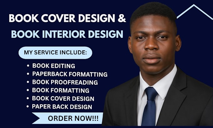 do book interior design layout and book cover for paperback