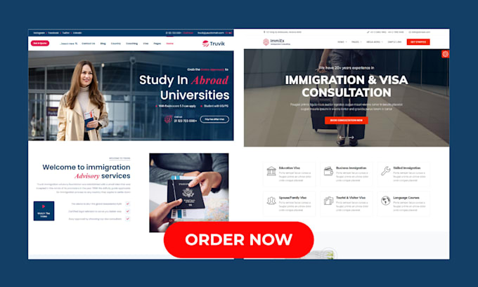 build immigration visa website visa application website consultant website