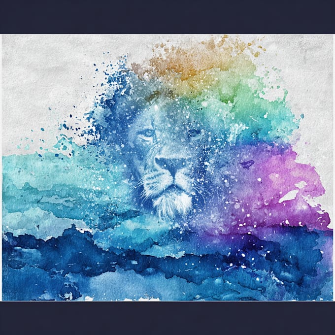 design abstract watercolor wall art