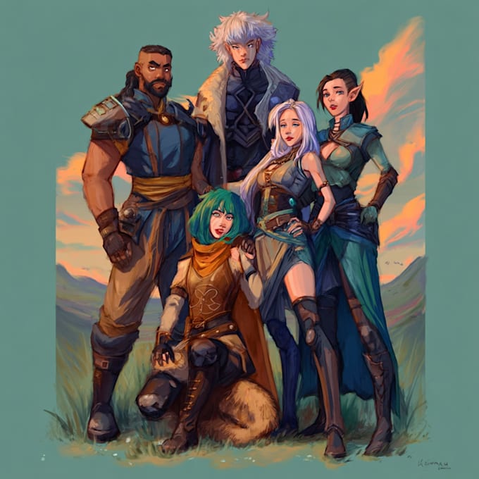 draw your dnd party