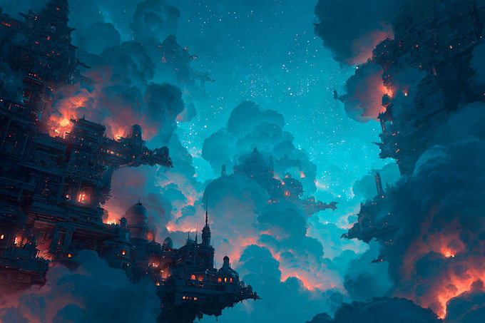 paint scifi or fantasy digital art illustration