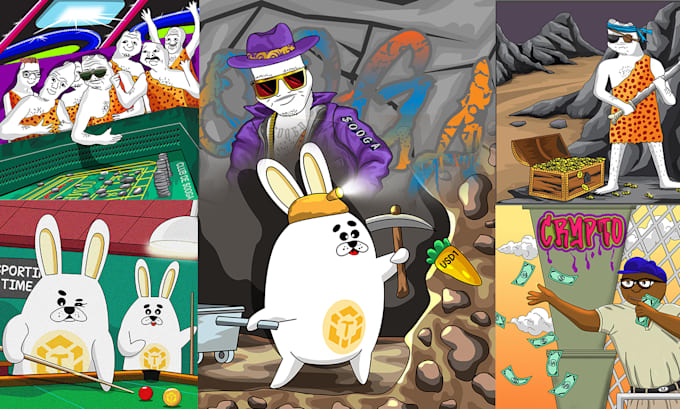 do amazing crypto meme illustration for coin