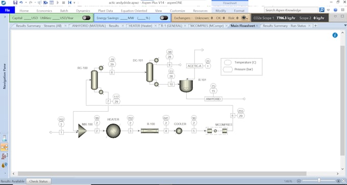 do chemical hysys, plus unisim, reports  dynamic simulation