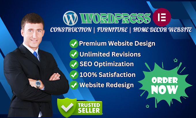 build furniture website, home decor, construction, fencing wordpress website