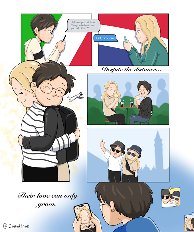 draw your love story in comic style