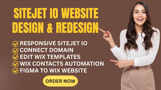 sitejet website wix, landing page, web design, portfolio, responsive website