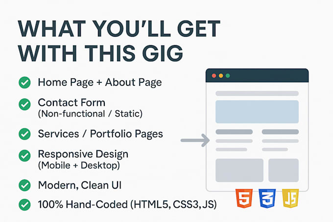 create a modern, mobile friendly static website with HTML CSS js