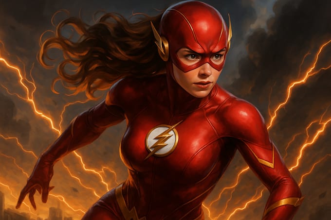 design a superhero comic character art