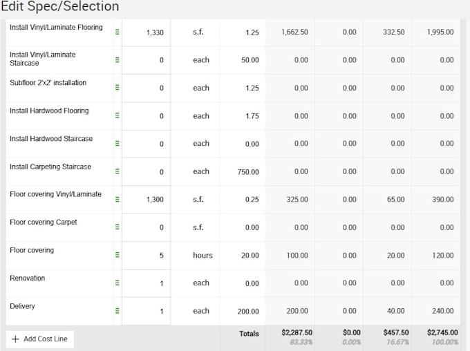 do crm management as well as cost estimation and proposal management