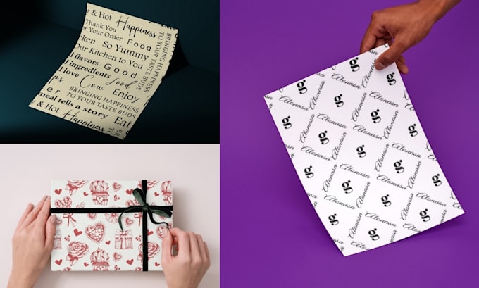 design seamless patterns for wrapping tissue, wrapping paper