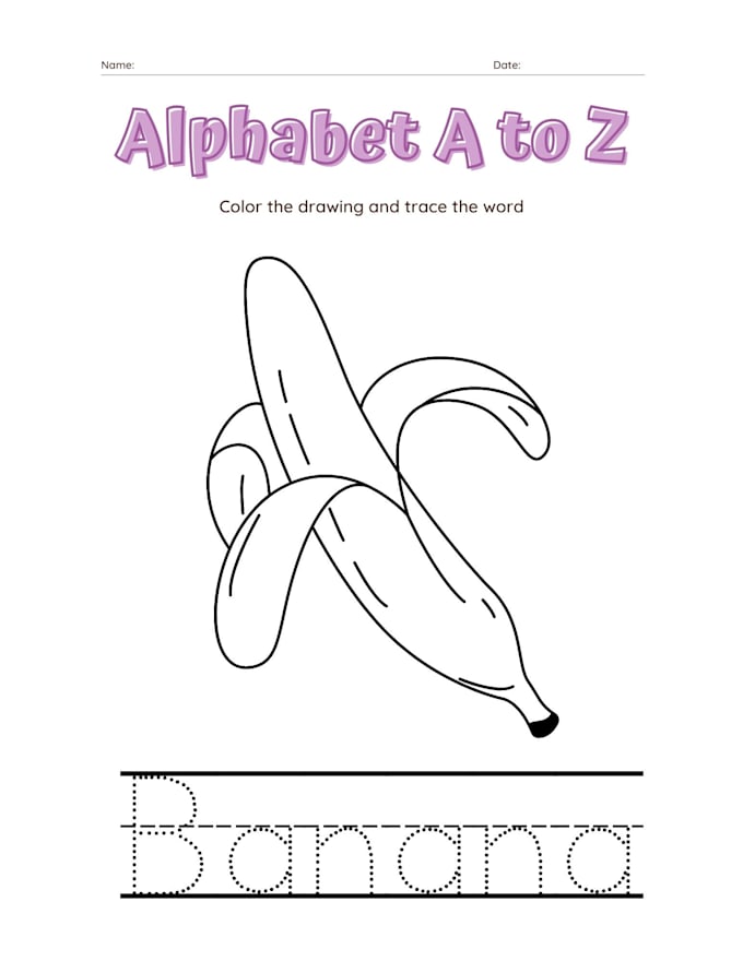 make modern abc worksheets and coloring pages for kids