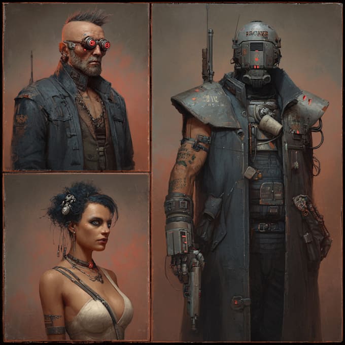 Create a sci fi art , sci fi character and concept art game art ...