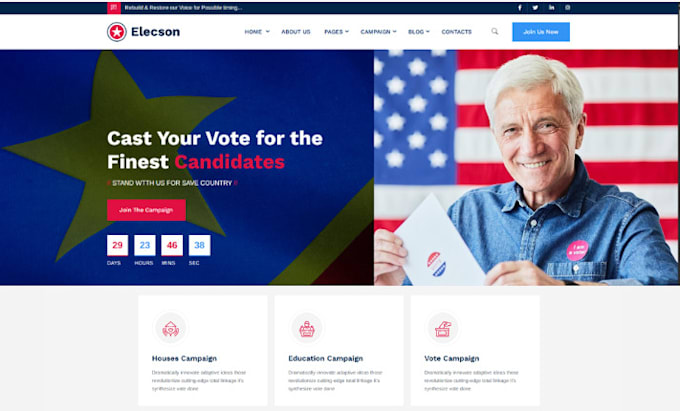Design political website election political campaign website by Alexx ...