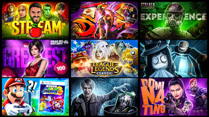 design eye catching gaming and entertainment thumbnails