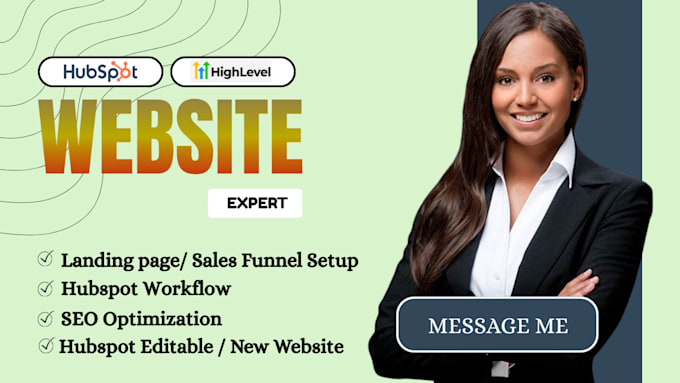 hubspot website gohighlevel automation ghl landing page for financial planner