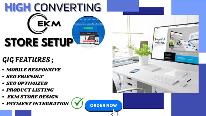 setup high converting ekm shop website design redesign product listing