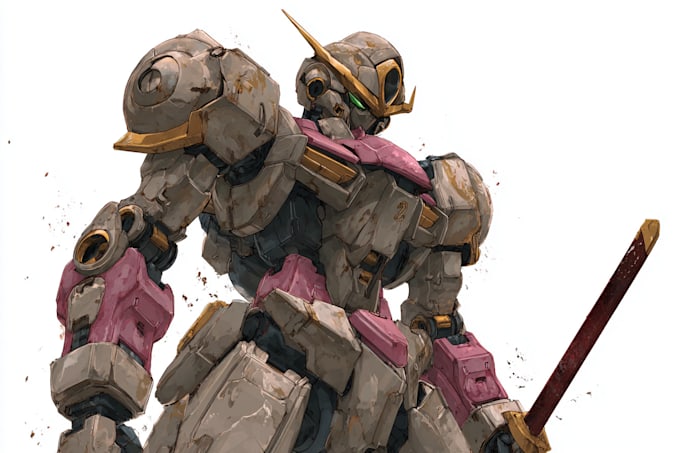 make a mecha gundam and humanoid character concept for you