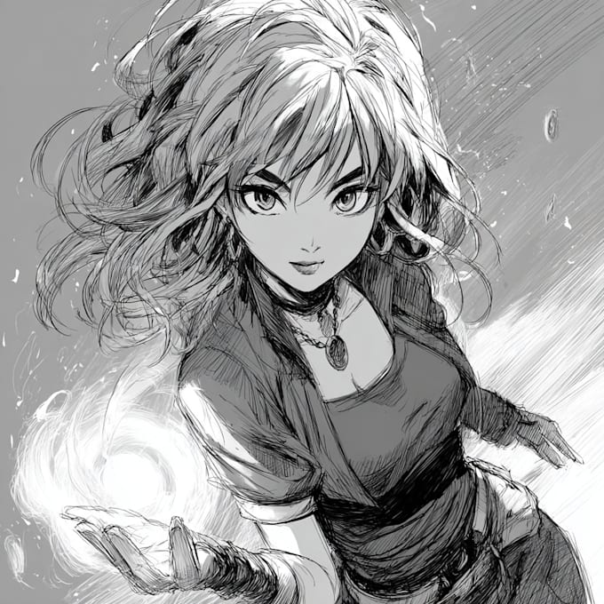 draw sketch anime art commission, oc, fanart