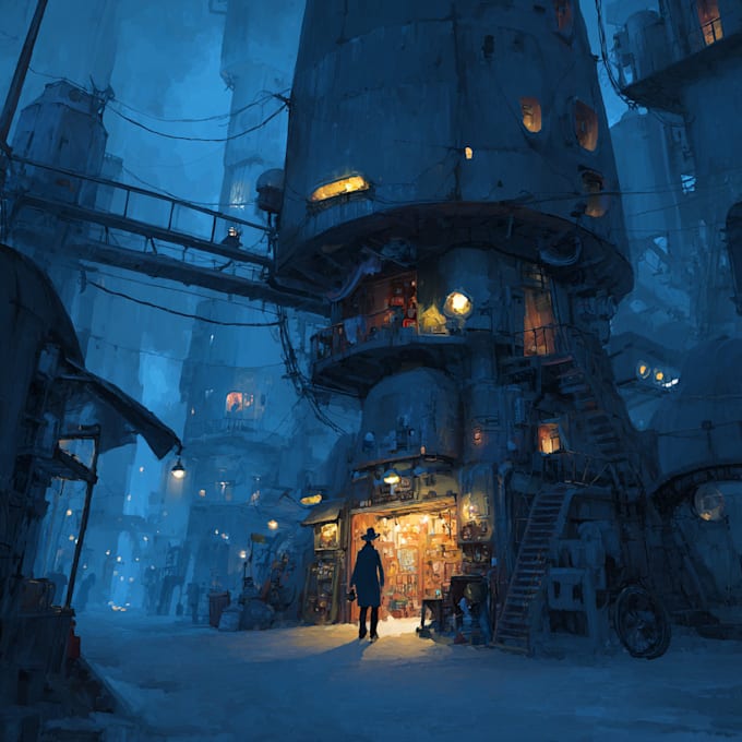 illustrate stunning concept art