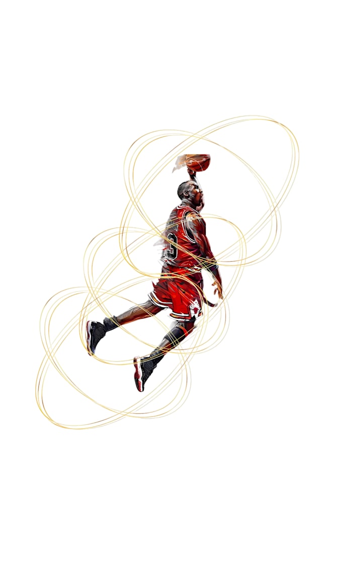 create custom sports themed illustrations for merchandise