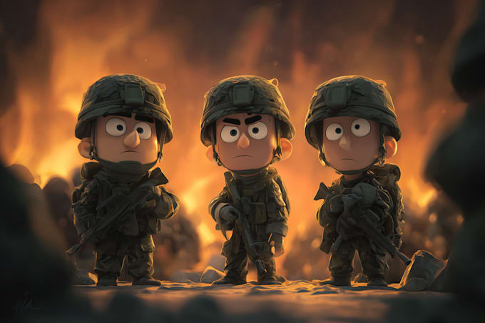 draw history and military anime, fan arts, and original