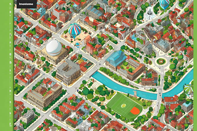 design a map or a site plan vector illustration