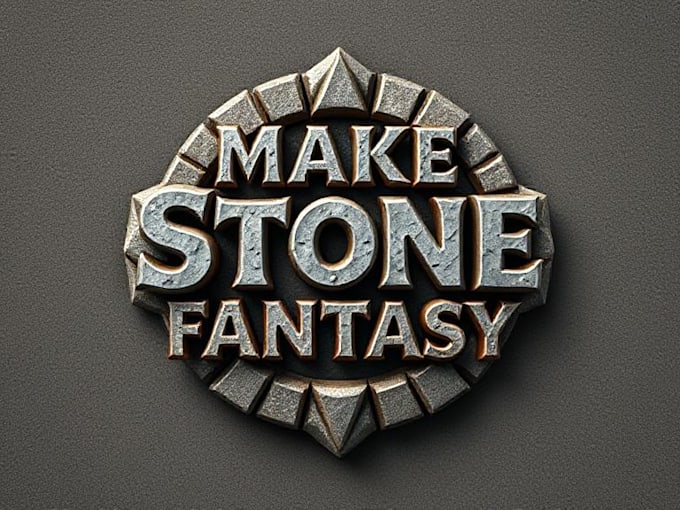 make 3d stone fantasy logo intro