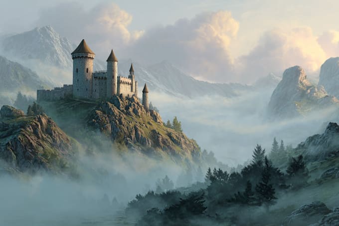 create fantasy landscape or enviroment art